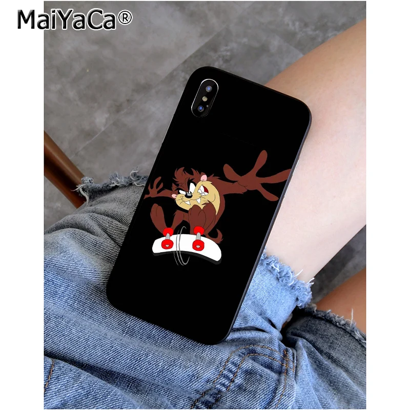 MaiYaCa Looney Tunes Тасманский Дьявол Taz клиент высокого качества телефон чехол для iPhone 6 6s 8 8Plus 5 5S SE 7 7plus XRX XS MAX