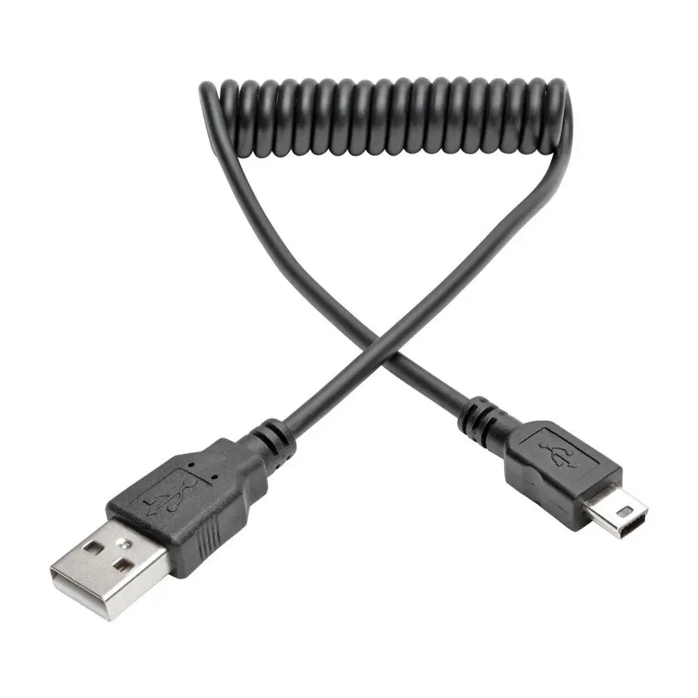 5 футов/1 м высокоскоростной USB 2 0 для Mini-B кабель (M/M) спиральный Type-A-Mini-B |