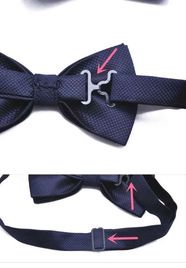 מוצר 50 sets Metal Adjustable Bow Tie Hardware Necktie Hook Cravat