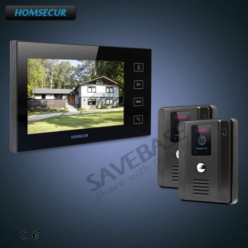 

HOMSECUR 7" Hands-free Video&Audio Smart Doorbell+Dual-Way Intercom between Monitor and Monitor TM704-B+TC011-B