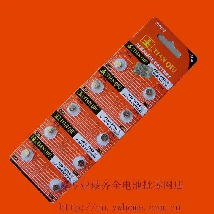 10PCS AG0 LR521 379 SR521 WATCH ALKALINE BATTERIES WHOLESALE LOTin