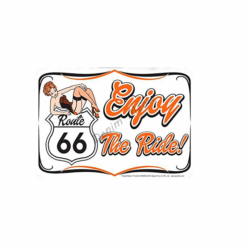 Новый стиль Route 66 табличка винтажные металлические жестяные знаки Декор для дома