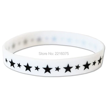 

500pcs Star silicone wristband rubber bracelets free shipping by DHL express