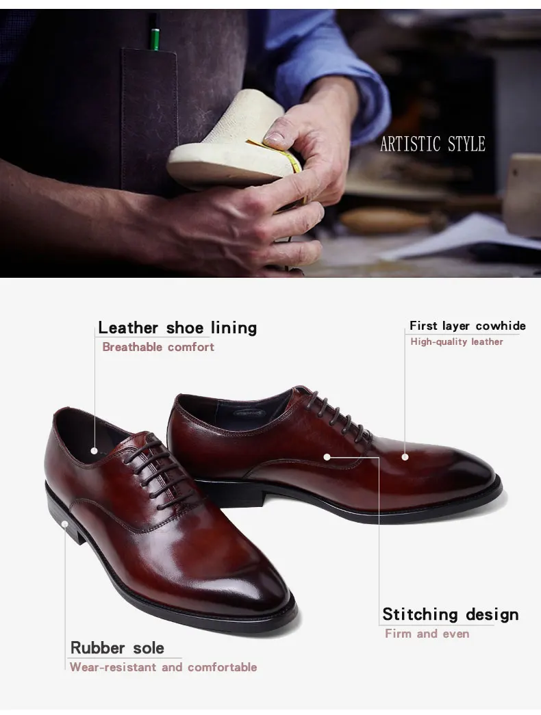 Туфли мужские классические из натуральной кожи, роскошные брендовые ...