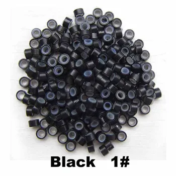 

100Pcs Round Beads 5.0x3.0x3.0mm Silicone Micro Rings/Tubes Accessory For Hat Making for Real Feather Hair Extension Tutorial