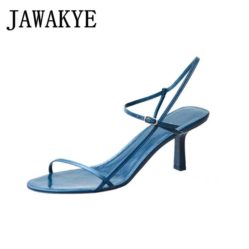 

JAWAKYE Strappy Women Sandals Ankle Buckle Strap high heels Sandals Sexy summer Slingback shoes Shallow Sandals for Women