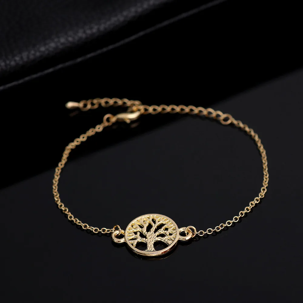 

10Pcs/lot Wholesale High Quality 2016 New Fashion Simle Link Chain Tree of Life Bracelet for Women Party Gift