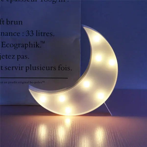 Прекрасный облачный Звездный лунный светодиодный 3D светильник Ночной светильник милый детский подарок игрушка для маленьких детей украшение для спальни Настольный светильник s - Испускаемый цвет: White Moon