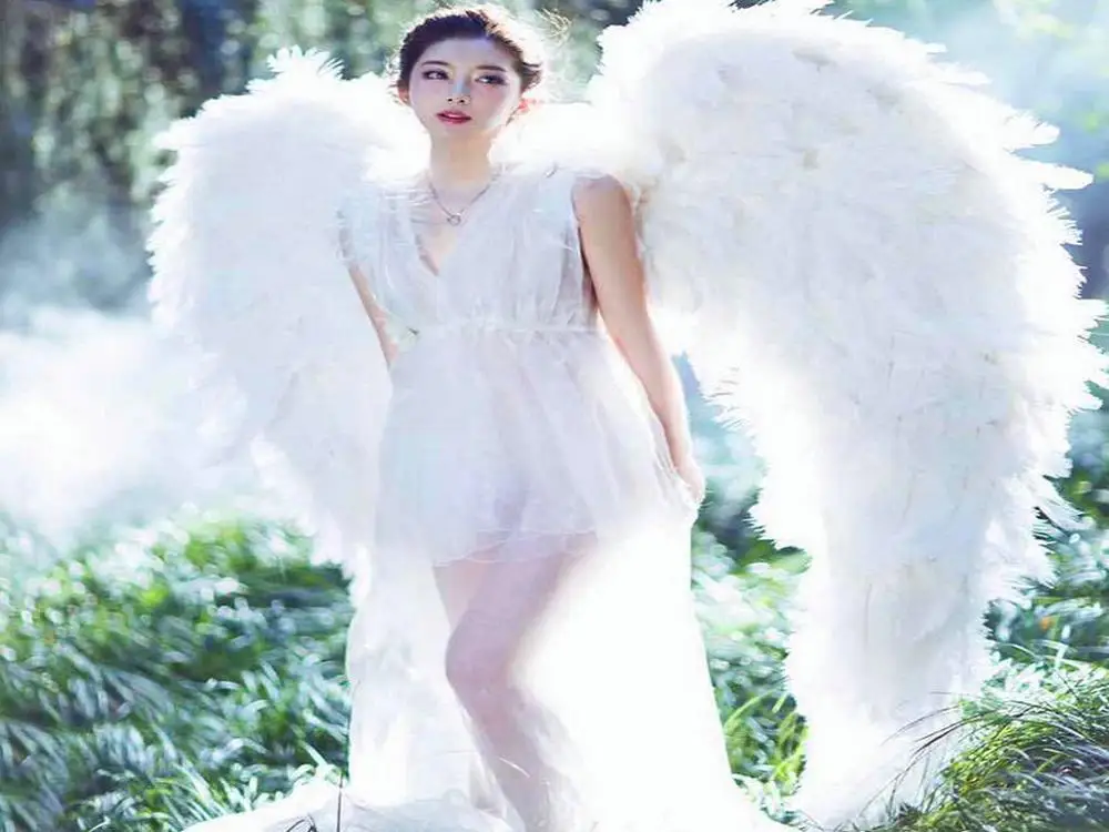 

halloween wedding big angel fairy wings feathers T-stage model catwalk shows props party performance cosplay decoration toy