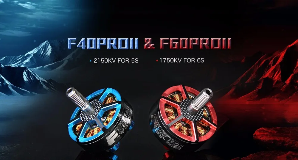 

Original T-motor F40 PRO II 1750KV Red / 2150KV Blue / F60 PRO II 1750KV Red FPV Brushless Motor 2-6S For 250 FPV Racing Frame