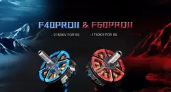 Оригинальный Т-мотор F40 PRO II 1750KV красный/2150KV синий/F60 PRO II 1750KV красный FPV безщеточный 2-6 S для 250 FPV Racing кадр