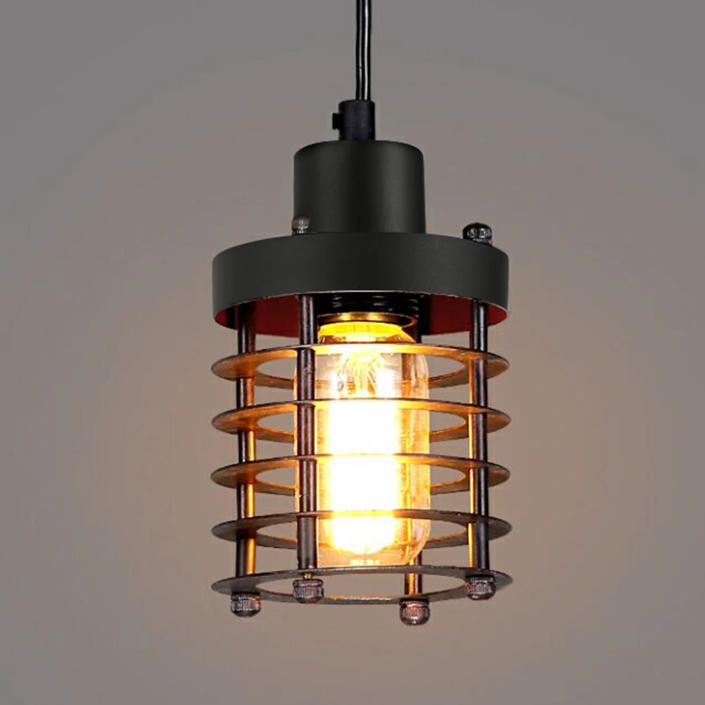 

E27 Pendant Light Iron Industrial Retro Style Bird Cage Design American Retro Wind Pendant Light for Dining Room Bar Pub Club