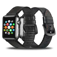 Кожаный и силиконовый деловой браслет для Apple Watch SE Band 44 мм 40 42 38