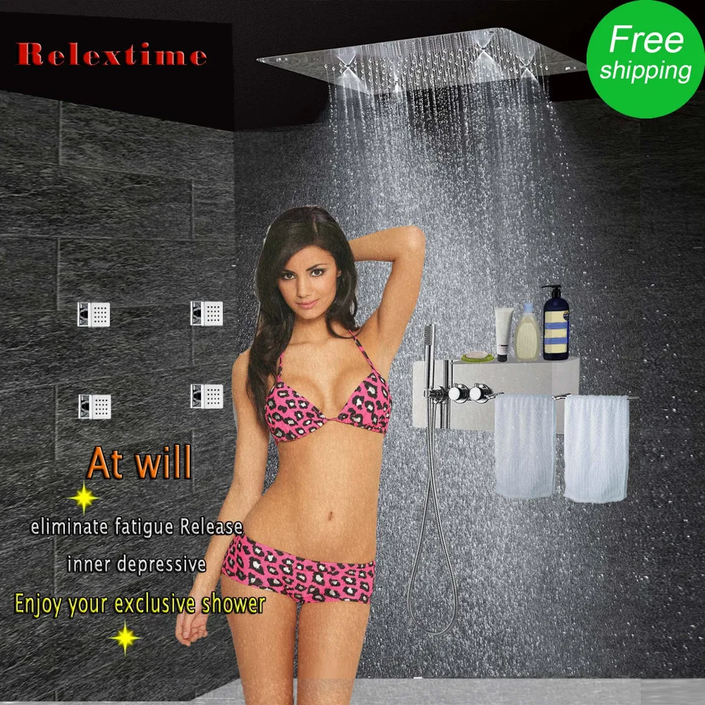 

2014 New RGB Temperature Sensor Tourmaline SPA Anion Hand Held Bathroom LED Shower Head uper pressure boost save water HS5001