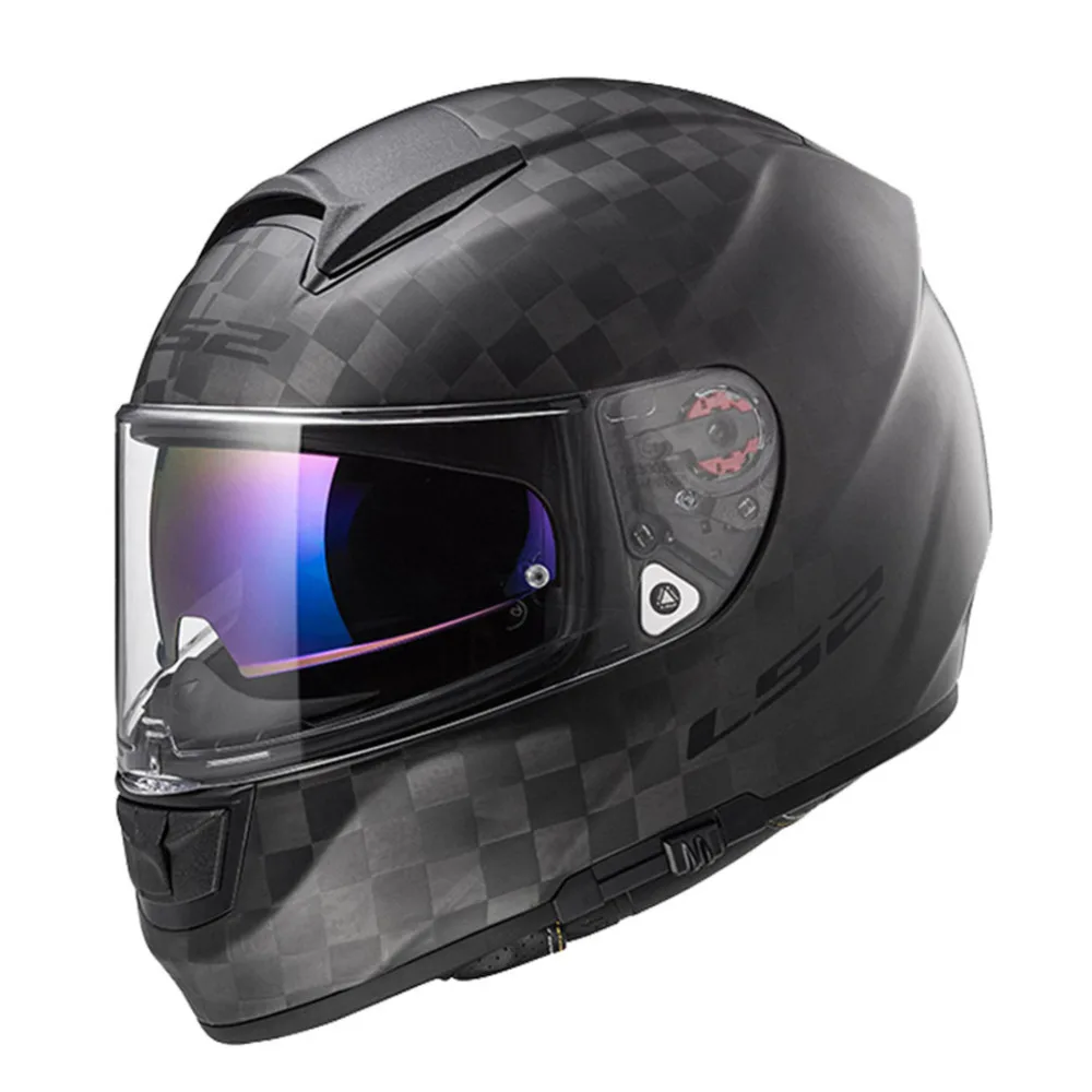 LS2 12 K углеродного волокна мотоциклетный шлем для гонок анфас Capacete Moto руля каск