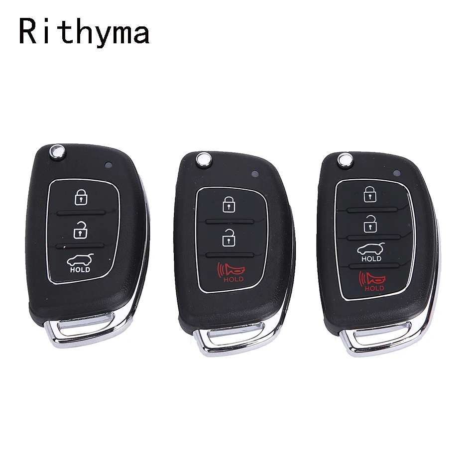 

Rithyma Flip Folding Remote Key Fob Shell Case For Mistra Hyundai HB20 SANTA FE IX35 IX45 Accent I40 with Logo