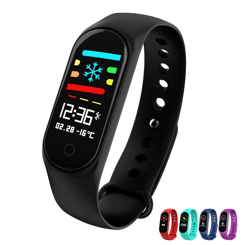 

M3S Bluetooth Smart Wristband Fitness Tracker Bracelet Big Touch Screen OLED Message Heart Rate Time Smartband for Android IOS