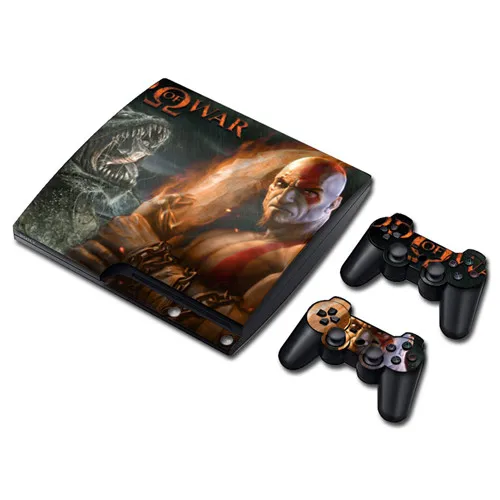 Game God of War Skin Sticker Decal for PS3 Slim PlayStation 3 Console and Controllers For PS3 Skins Sticker Vinyl 