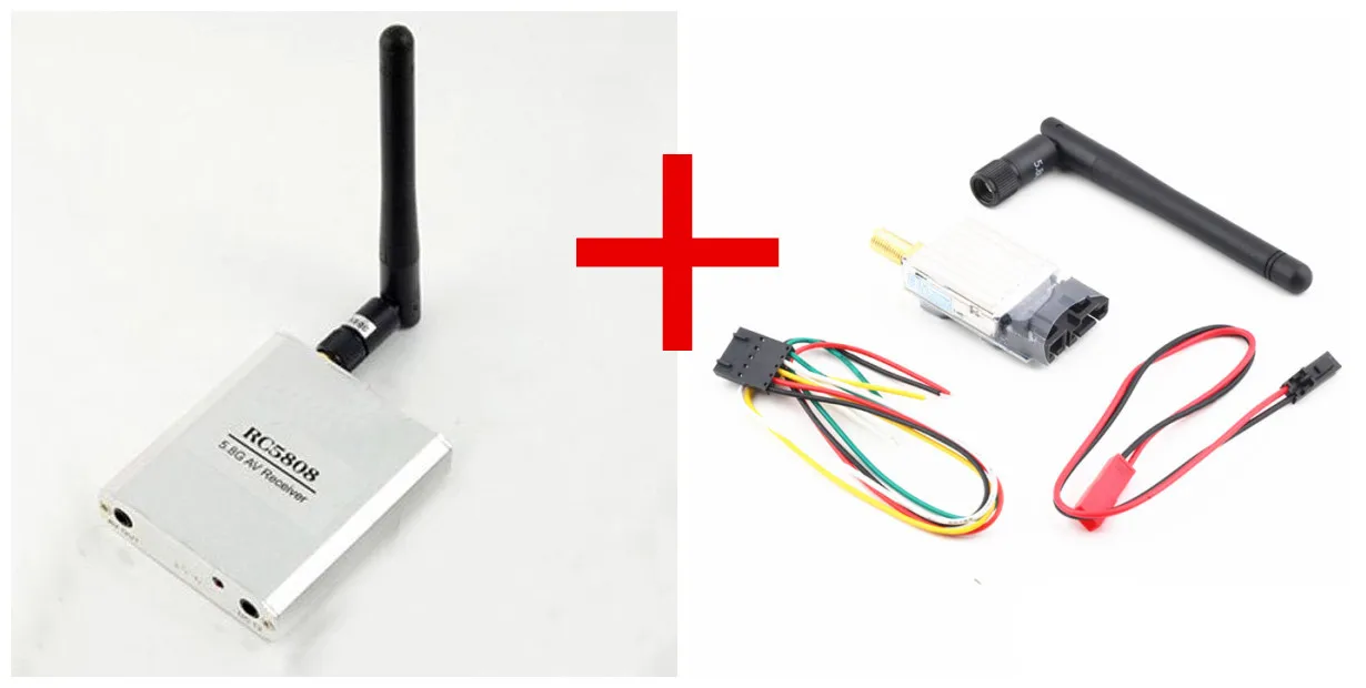 Boscam FPV 5.8G 200mW AV Wireless TX Wireless Transmitter TS351 for RC Car MultiCopter+ RC5808 FPV 5.8G 8CH Wireless AV Receiver