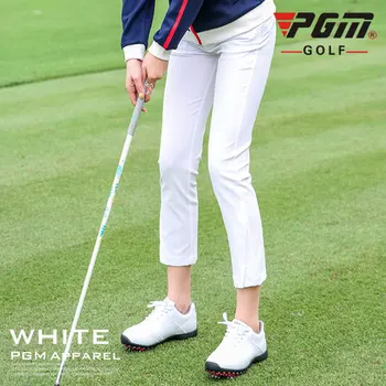 

Pgm Golf Lady Clothes Women Hight Elasticity Pants Female Slim Breathable Trouser Pencil 3/4 Golf Tennis Pant Solid XS-XXXL