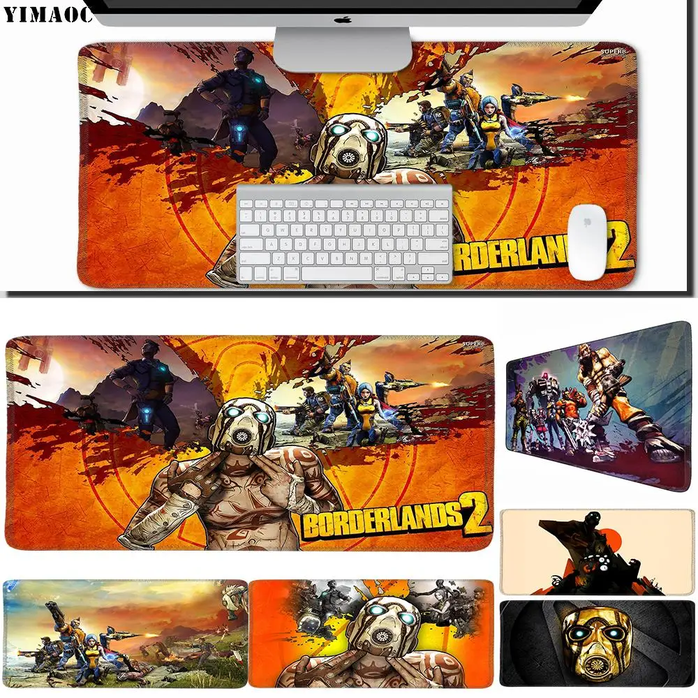 

YIMAOC 30*70 cm Large Mouse Pad Gamer Mousepad Rubber Gaming Desk Mat with Locking Edge Borderlands