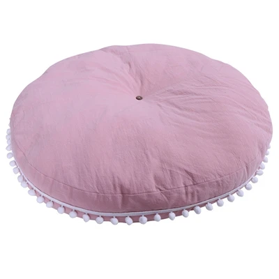 Baby seat lounger soft toddler floor pillow/cushion infant newborn seating cushion& play mat round crawling mat for kids - Цвет: Lotus root pink