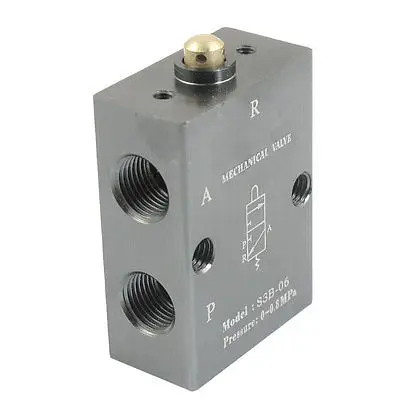 

High quality S3B-06 PT 1/8" 2 Position 3 Way Pneumatic Mechanical Valve Hrcbx  Free shipping