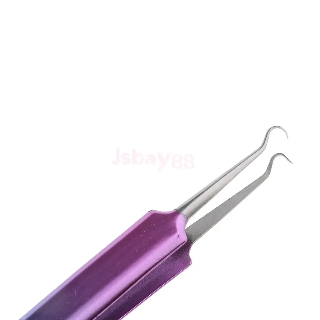Cosmetic Curved Stainless Steel Eyelashes Extensions Tweezers False Eye Lash Tool Nail Art Nipper Clips Applicators