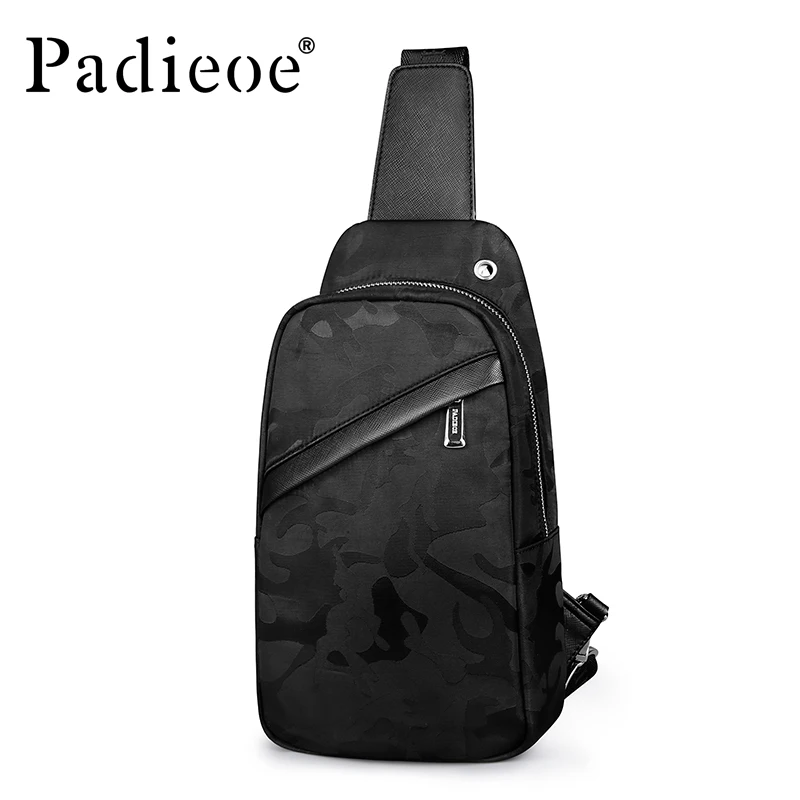 

Padieoe Crossbody Bag For Men Waterproof Nylon Chest Pack Large Capacity Shoulder Sling Phone Bag Men's Chest Bags For Travel