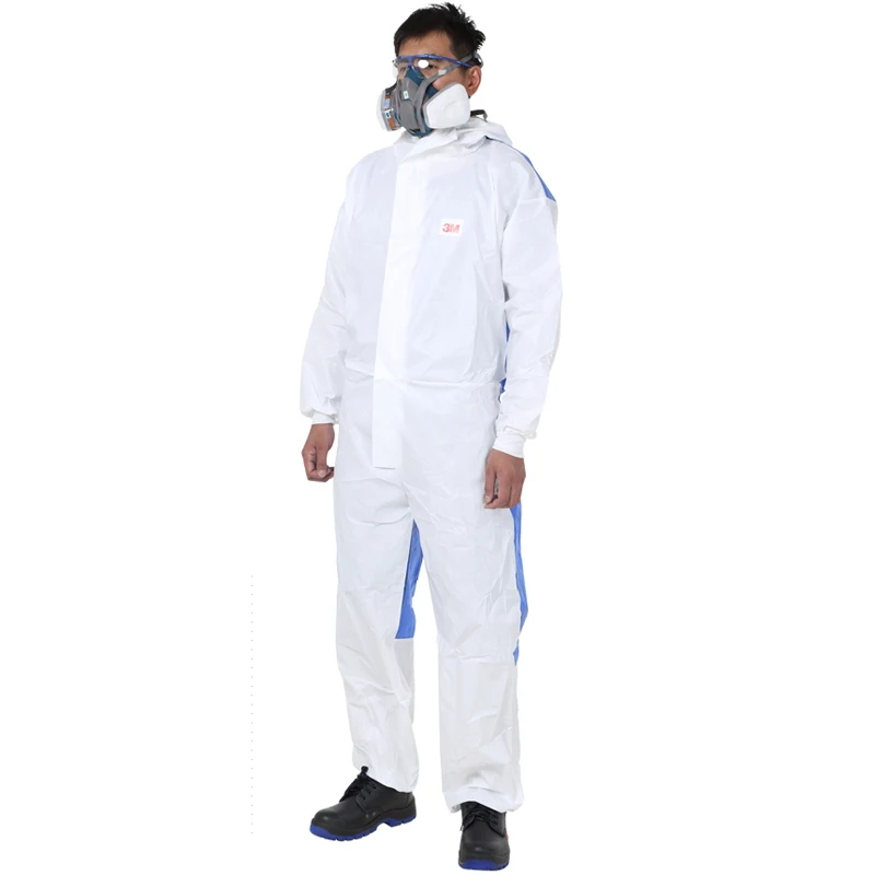 Work coverall suit 3M 4535 Non-Woven Coverall CleanRoom Clothes Anti static Anti chemical liquid splash effective protection of particles