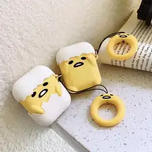 Airpods Pro Чехол стильная футболка с изображением персонажей видеоигр 3D Gudetama Мягкий силиконовый чехол для Apple Airpods 1/2/3 крышка Беспроводной Bluetooth наушники чехол