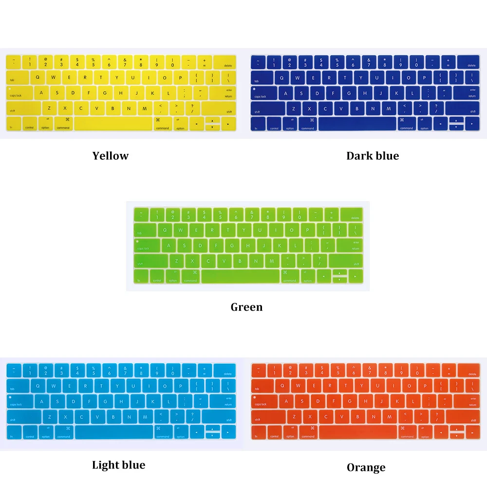 Silicone Soft Keyboard Cover Protector Rainbow Colorful Skin Dustproof For Apple MacBook Air Pro Retina 13" 15" 17"