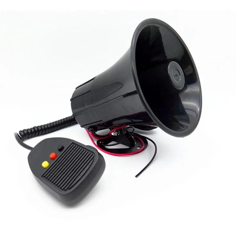 

12V 110Db 30W Motorcycle Car Auto Vehicle Truck 3 Sound Tone Loud Horn Siren Police Firemen Ambulance Warning Alarm Loudspeaker