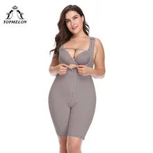 TOPMELON Plus Size Shapers Quentes Das Mulheres Emagrecimento Bodysuit Sexy Olhos & Gancho 2018 Nova Moda Cortar Shapewear Underbust