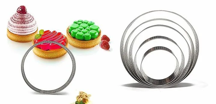 ПЕРФОРИРОВАННОЕ круглое терпкое кольцо, набор металлических форм из нержавеющей стали, мини формы для пирога, пирога, десерта, торта, мусса, форма для выпечки, инструмент