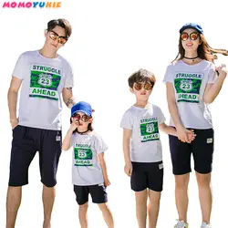 2018 летняя камуфляжная футболка для родителей и детей, одежда для семьи из трех человек, одежда для мамы и дочки, одежда для всей семьи