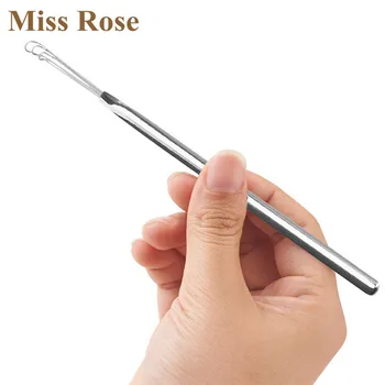 

Miss Rose Beauty Digging ear 3fork Cleaning Stick Ear Collecting Tool Three Ring Ear Scoop Forceps P#BB dropship