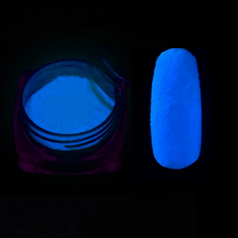 Модные неоновые Цвета фосфоресцирующие флуоресцентный Косметическая пудра светятся в темноте Дизайн ногтей Флуоресцентные акриловые