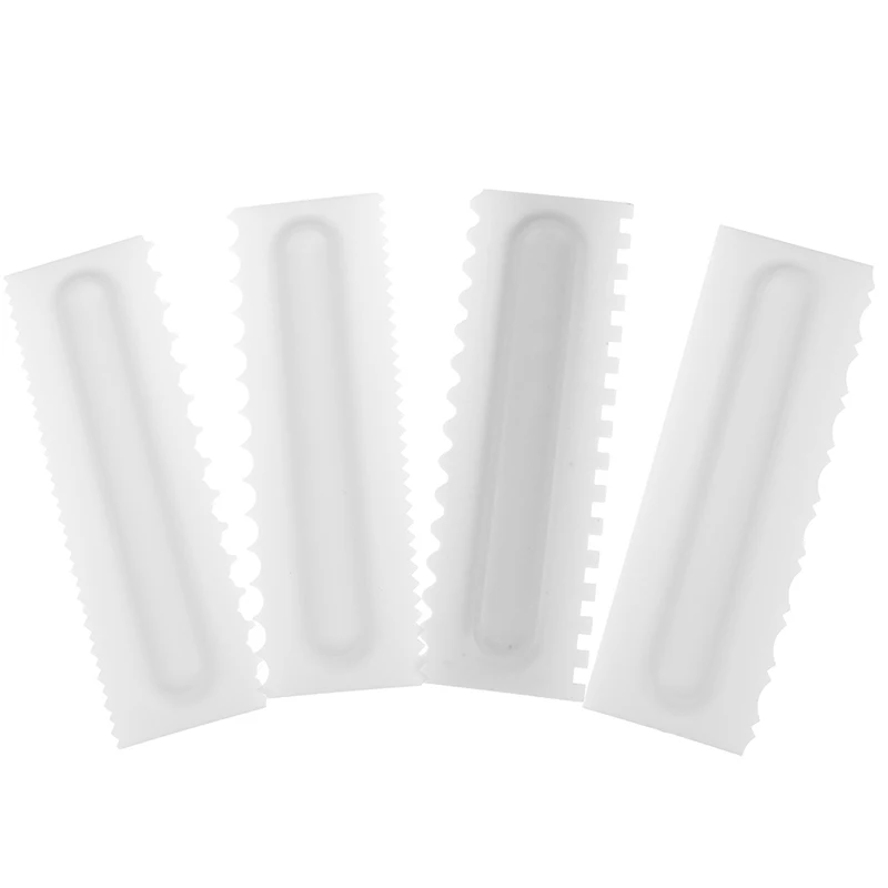 4Styles Cake Decorating Comb Icing Smoother Cake Scraper Pastry Baking Tools for Cake Tool