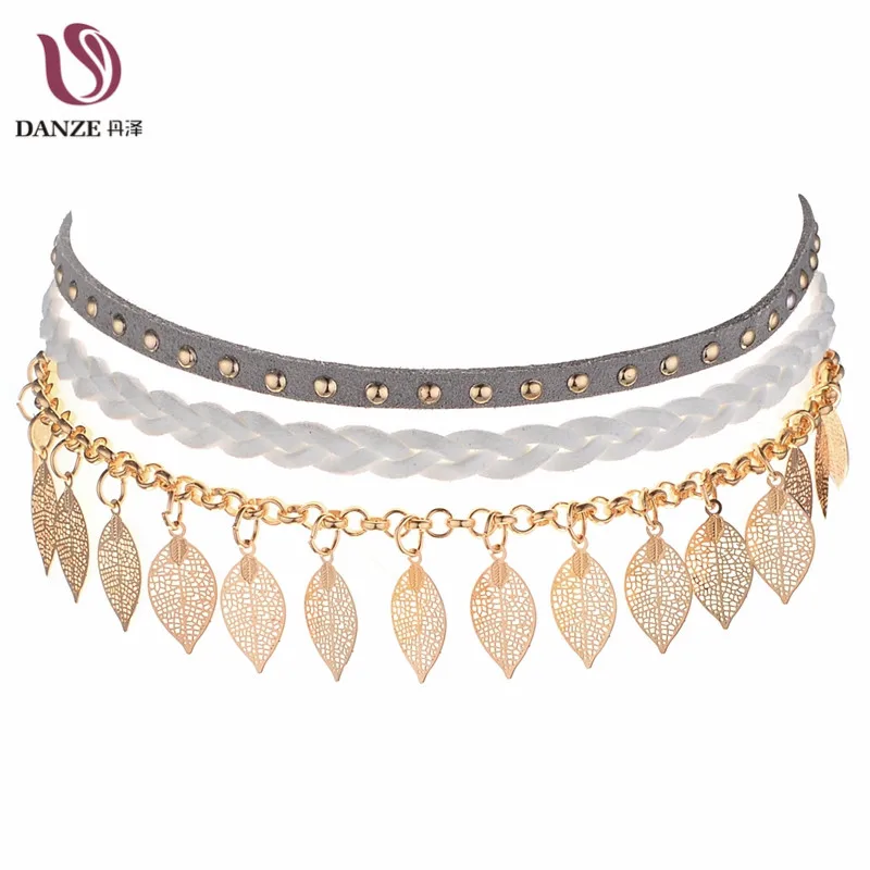 DANZE Многослойные серые бархатные Чокеры ожерелье для Женская веревочная цепочка винтажные чокеры, колье ювелирные изделия для женщин