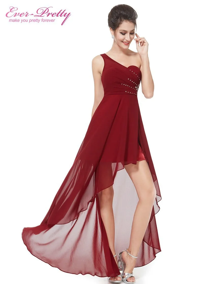 Сексуальная одно плечо шифон мода привет низкий вечерние платья 2016 HE08100CO больше цвета мода свадебные платья