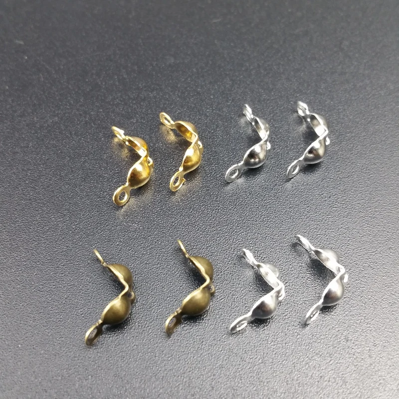 

200pcs/lot Connectors Clasps Ball Chain Components Clasps Wire and Thread Covered Jewelry Accessories