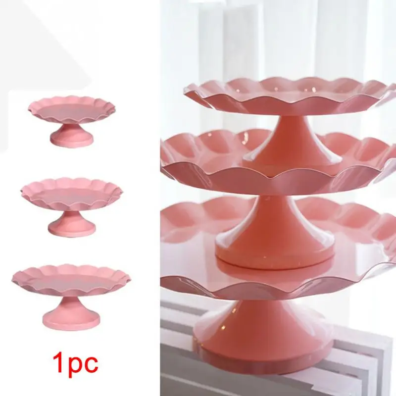 

Home Party Decoration Home pink Holder iron Dessert display Tray Cake Snack Stand Storage Wedding party