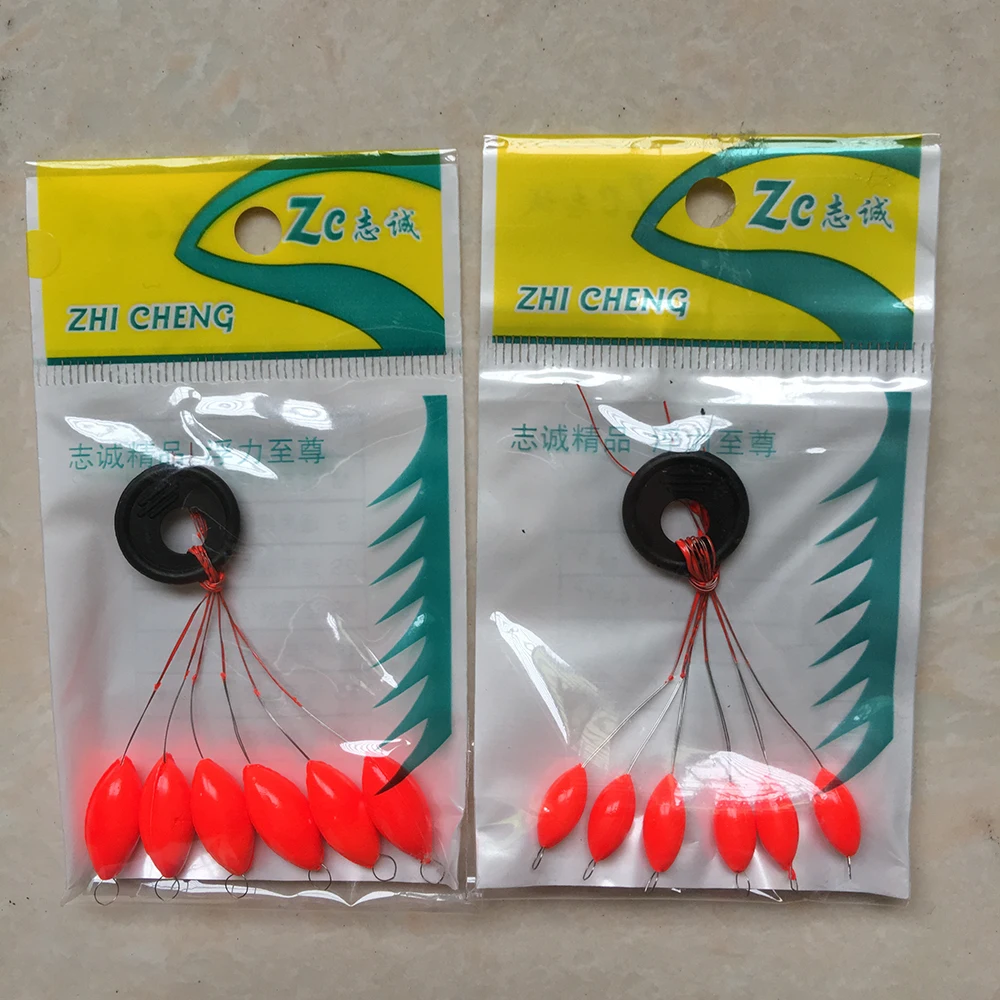 Coopay 30pcs-50pcs Fishing Bobbers Floats Set Snap On Float Yellow/Orange Push B