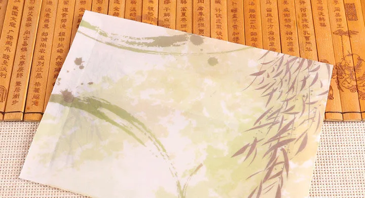 50 шт. 17,5x12,5 см китайский классический стиль конверты печатаются с Прекрасный Чернила картины античный Канцтовары подарки 19 видов цветов