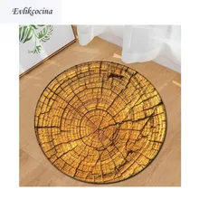 Модная отделка под дерево круглый Нескользящий Впитывающий Коврик для ванны коврик для гостиной спальни ковровое покрытие для пола Infantil