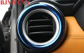 

BJMYCYY Car styling Stainless steel decoration ring on both sides of the air outlet of the car for Nissan Kicks 2017