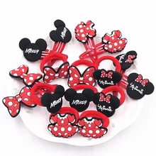 2 шт./компл. Минни-Маус Минни Маус для детей, эластичные ленты для волос заколки Головные Уборы Заколка для волос для маленьких девочек; Детские аксессуары для волос