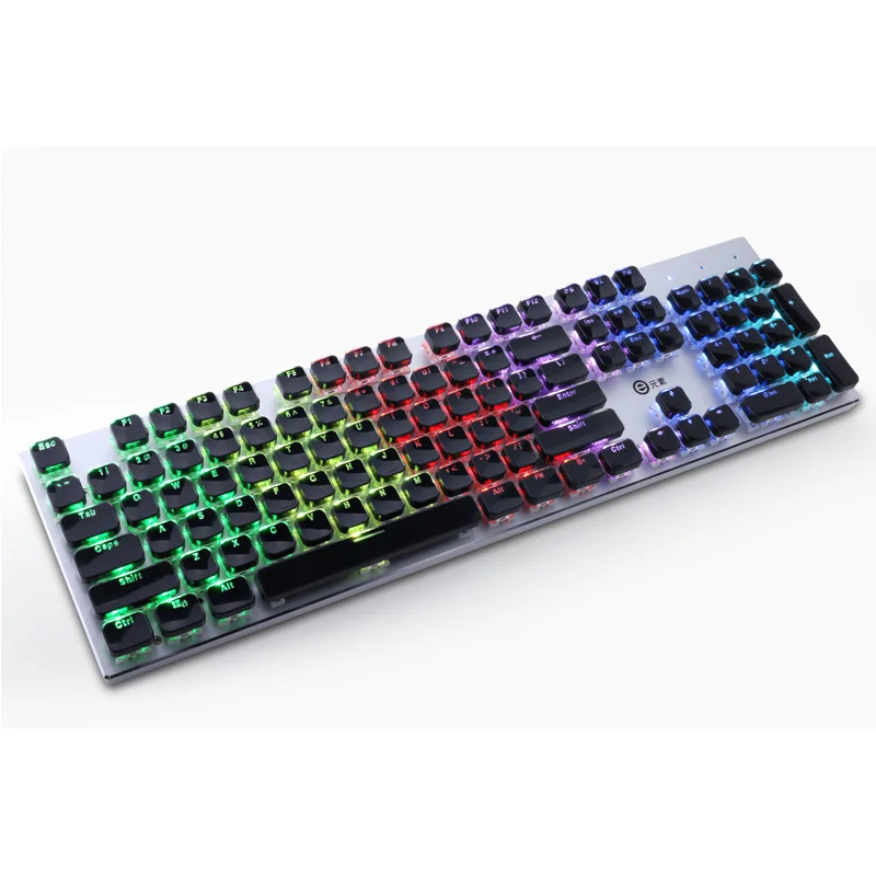 Black Low Profile Keycaps for Mechanical Keyboard Crystal Edge Black with Key Caps Puller Hard