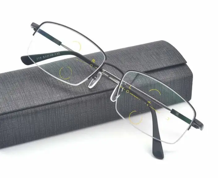 Buy Photochromic reading glasses male near and far dual use intelligent zoom